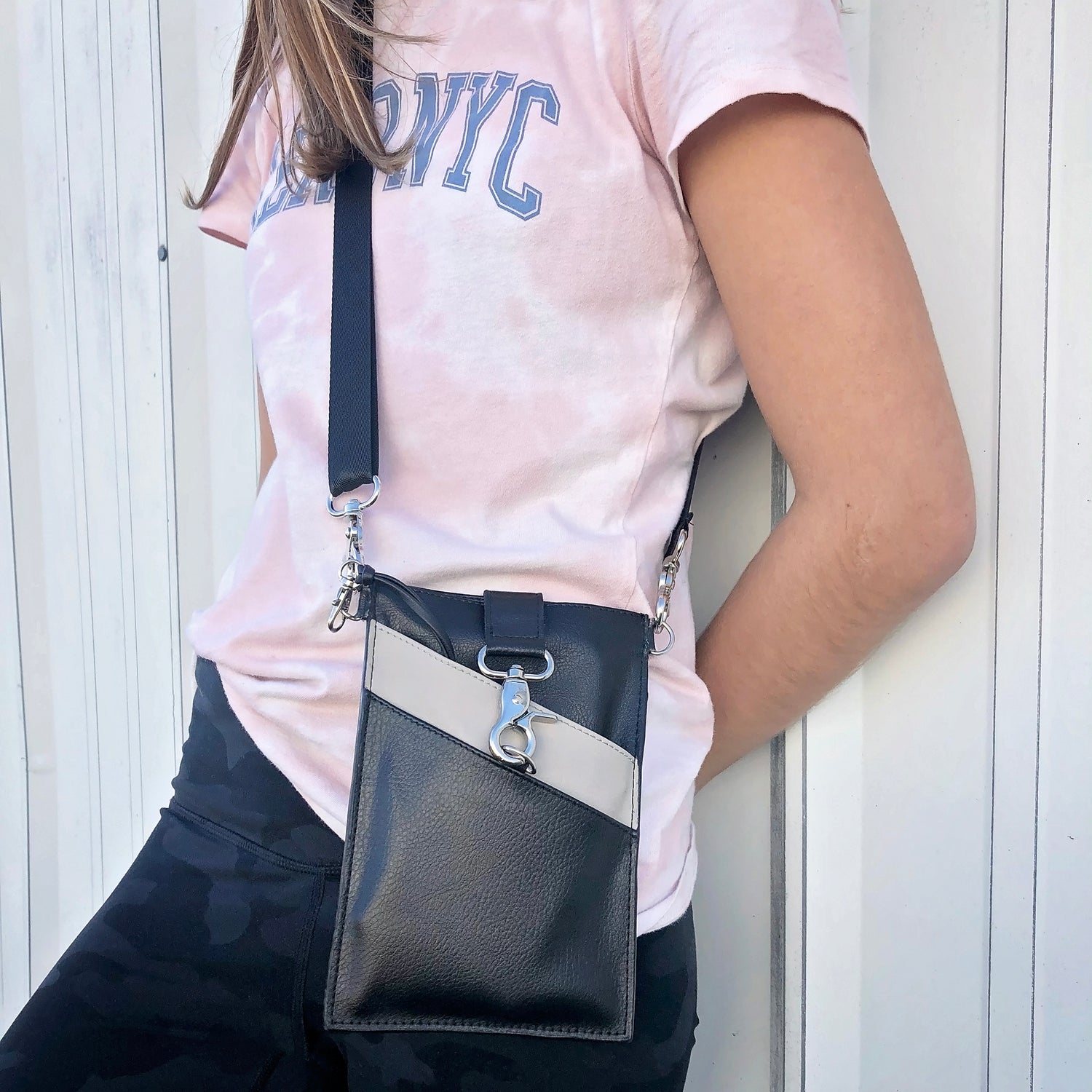 girl with crossbody bag for phone